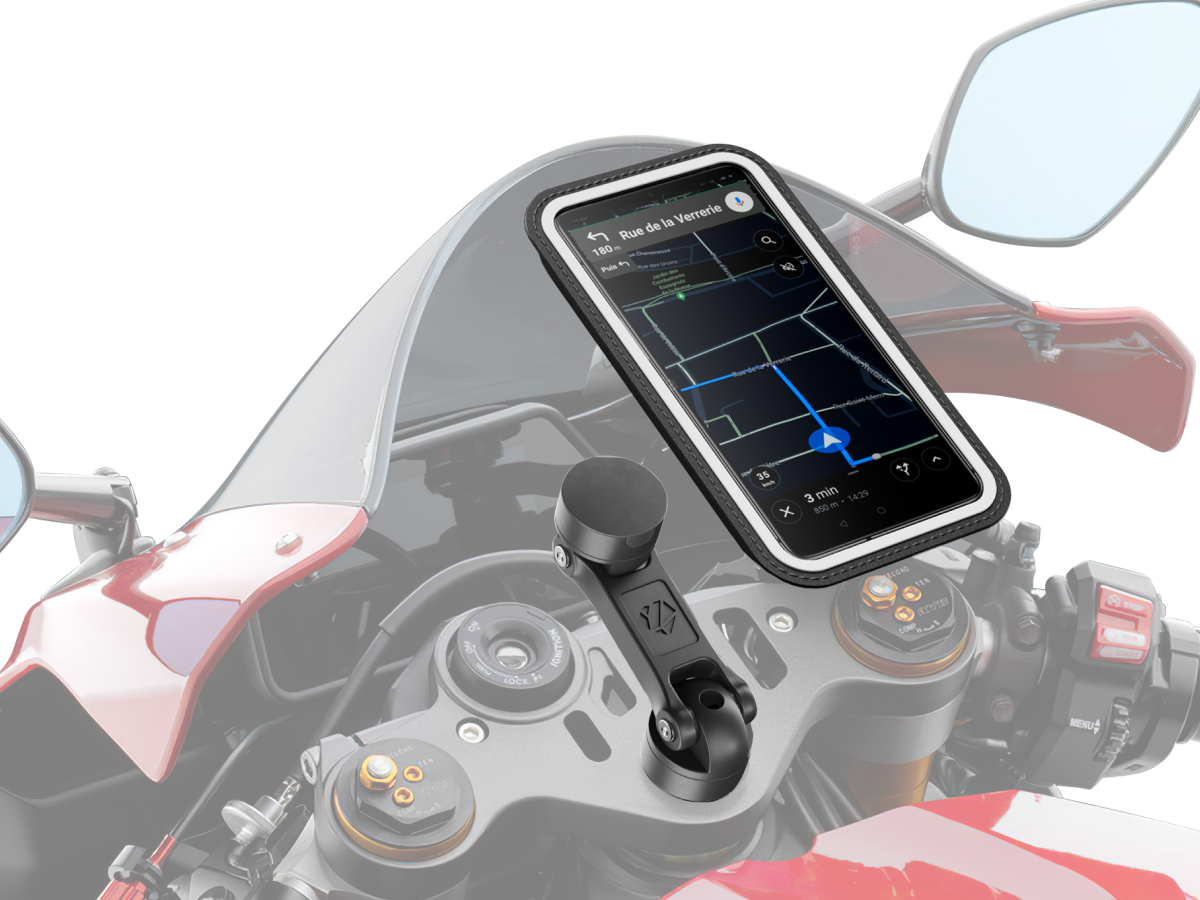 Support téléphone pour demi-guidon de moto BOOST