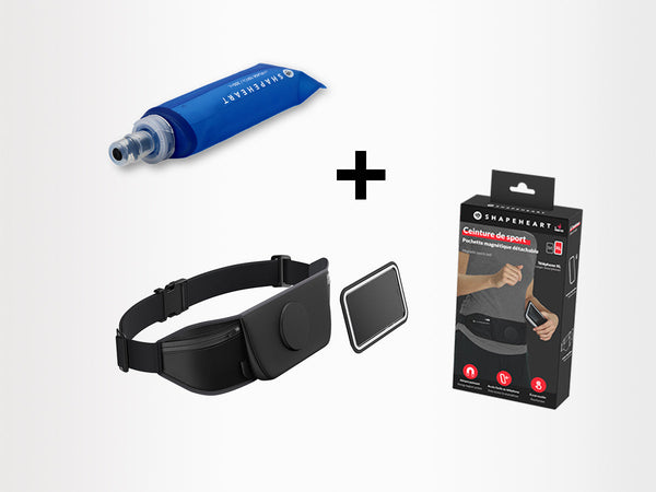 Pack ceinture de course et gourde souple
