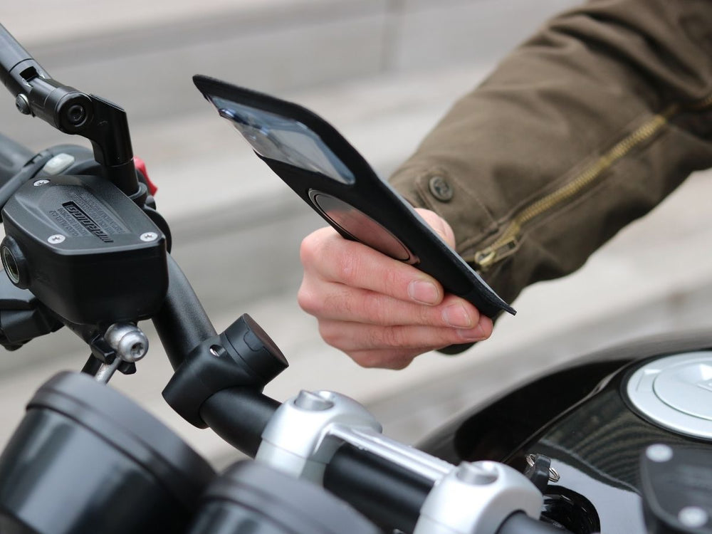 Support de téléphone avec pochette magnétique détachable pour guidon de moto Shapeheart.